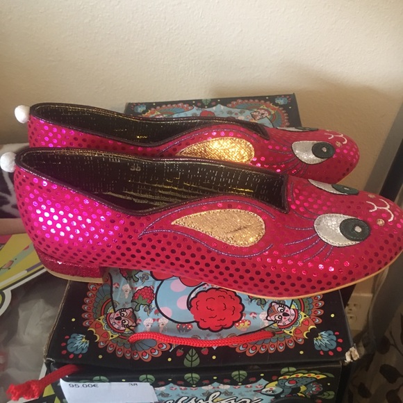 Irregular Choice “Octavius” flats sz7 pink RARE - Picture 4 of 7